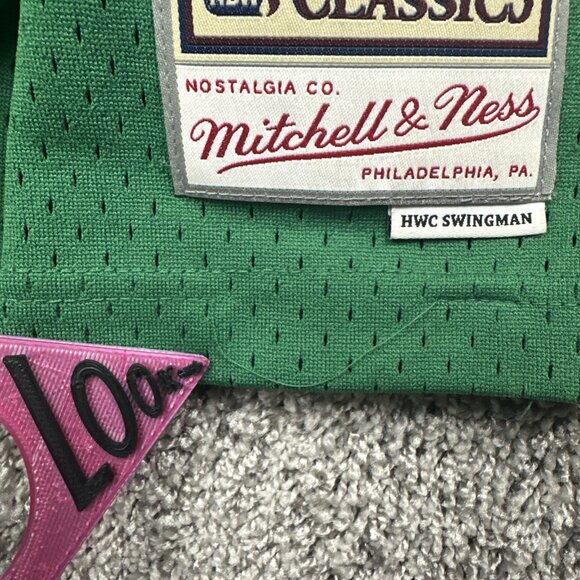 Larry Bird Mitchell & Ness #33 Celtics Jersey 2XL Green NBA HWC 1985-86 Classic - Picture 8 of 8